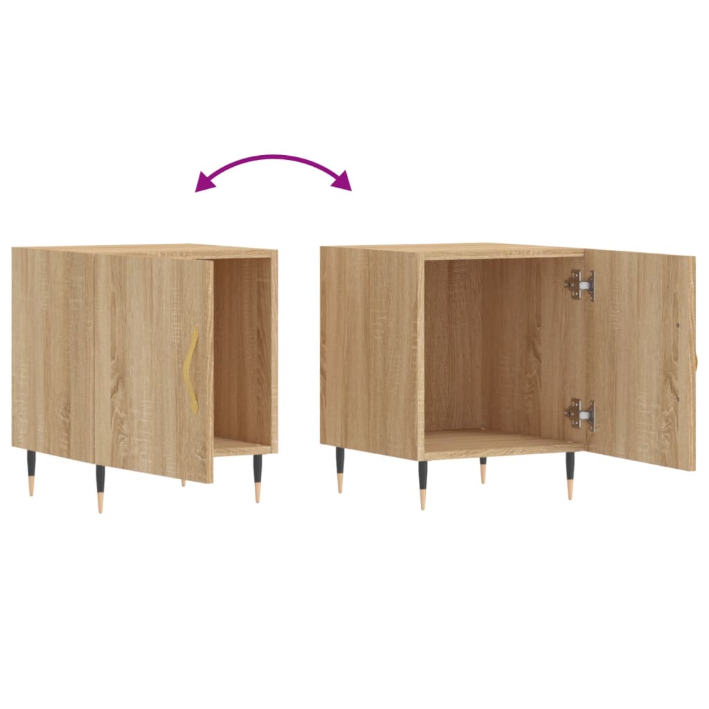 Bedside Cabinets 2 pcs Sonoma Oak 40x40x50 cm Engineered Wood