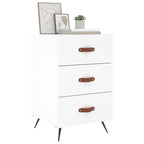 Bedside Cabinet White 40x40x66 cm Engineered Wood