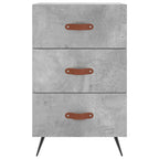 Bedside Cabinet Concrete Grey 40x40x66 cm Engineered Wood
