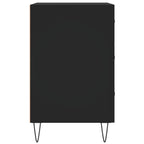 Bedside Cabinet Black 40x40x66 cm Engineered Wood
