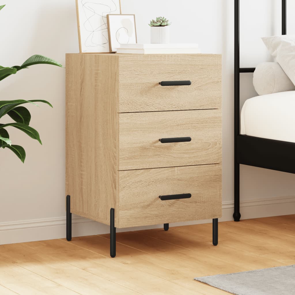 Bedside Cabinet Sonoma Oak 40x40x66 cm Engineered Wood