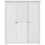 Wardrobe BODO White 151.5x52x176.5 cm Solid Wood Pine