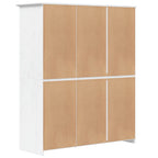 Wardrobe BODO White 151.5x52x176.5 cm Solid Wood Pine