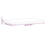 Bathroom Countertop 60x40x2.5 cm Solid Wood Beech