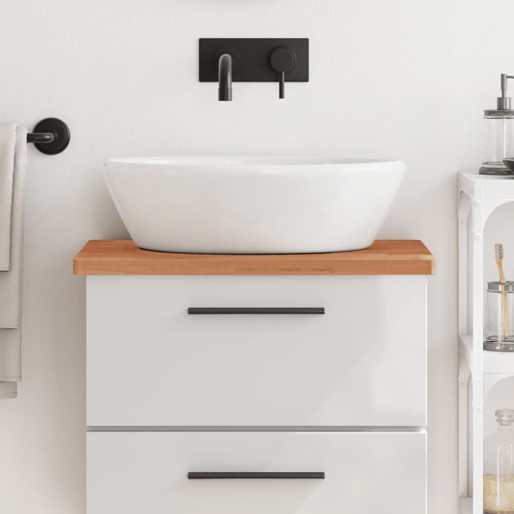 Bathroom Countertop 60x40x2.5 cm Solid Wood Beech