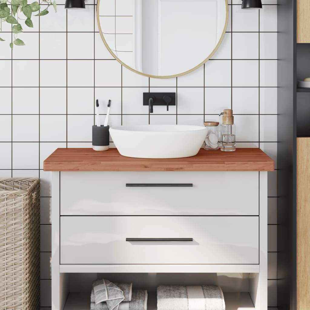 Bathroom Countertop 100x60x4 cm Solid Wood Beech