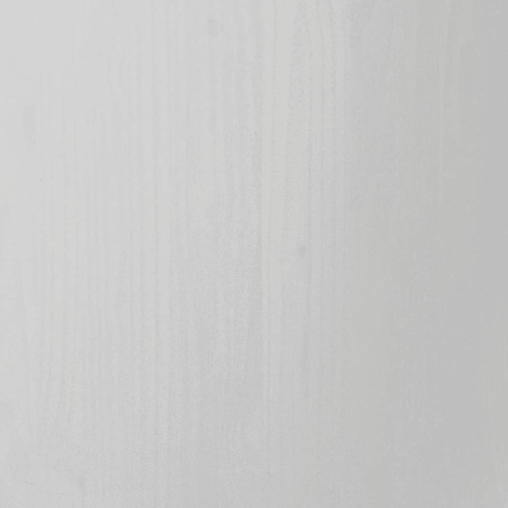 Rolling Cabinet with Drawers MOSS White Solid Wood Pine