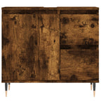 3 Piece Bathroom Furniture Set Smoked Oak Engineered Wood