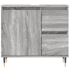3 Piece Bathroom Furniture Set Grey Sonoma Engineered Wood