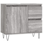 3 Piece Bathroom Furniture Set Grey Sonoma Engineered Wood