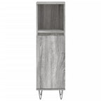 3 Piece Bathroom Furniture Set Grey Sonoma Engineered Wood