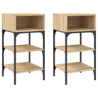 Bedside Tables 2 pcs Sonoma Oak 35x34.5x70 cm Engineered Wood