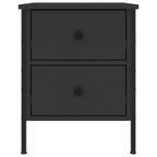 Bedside Cabinets 2 pcs Black 40x42x50 cm Engineered Wood