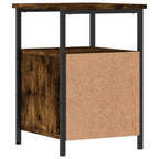 Bedside Cabinet Smoked Oak 34x35.5x50 cm Engineered Wood