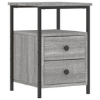 Bedside Cabinet Grey Sonoma 34x35.5x50 cm Engineered Wood