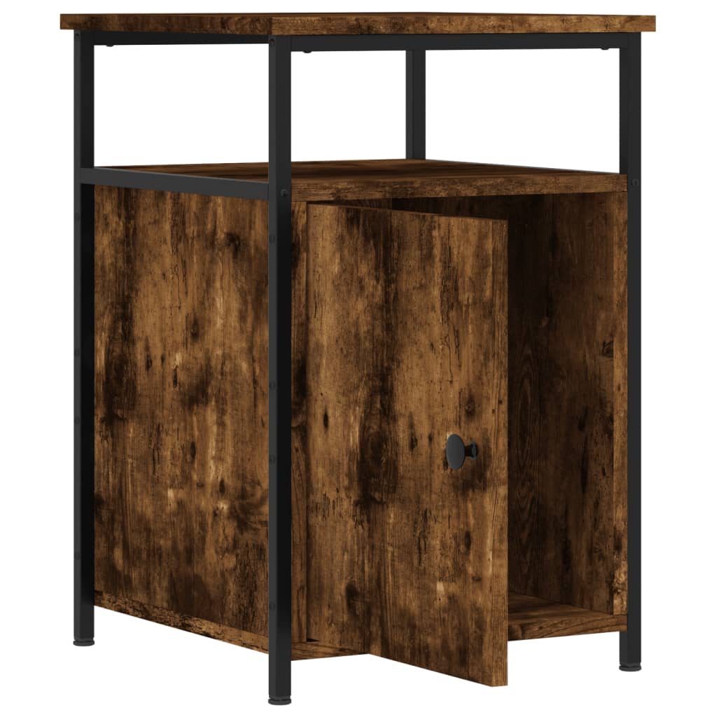 Bedside Cabinet Smoked Oak 40x42x60 cm Engineered Wood