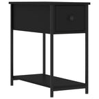 Bedside Cabinet Black 30x60x60 cm Engineered Wood