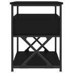 Bedside Cabinets 2 pcs Black 40x42x55 cm Engineered Wood