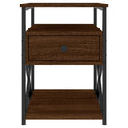Bedside Cabinet Brown Oak 40x42x55 cm Engineered Wood