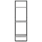 3-Tier Wall Shelf Grey Sonoma 30x25x100 cm Engineered Wood