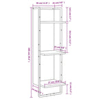 3-Tier Wall Shelf Brown Oak 30x25x100 cm Engineered Wood