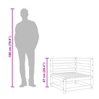 Garden Sofas Corner 2 pcs 70x70x67 cm Solid Wood Pine