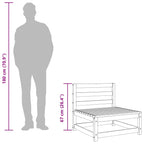 Garden Sofa Armless 70x70x67 cm Impregnated Wood Pine
