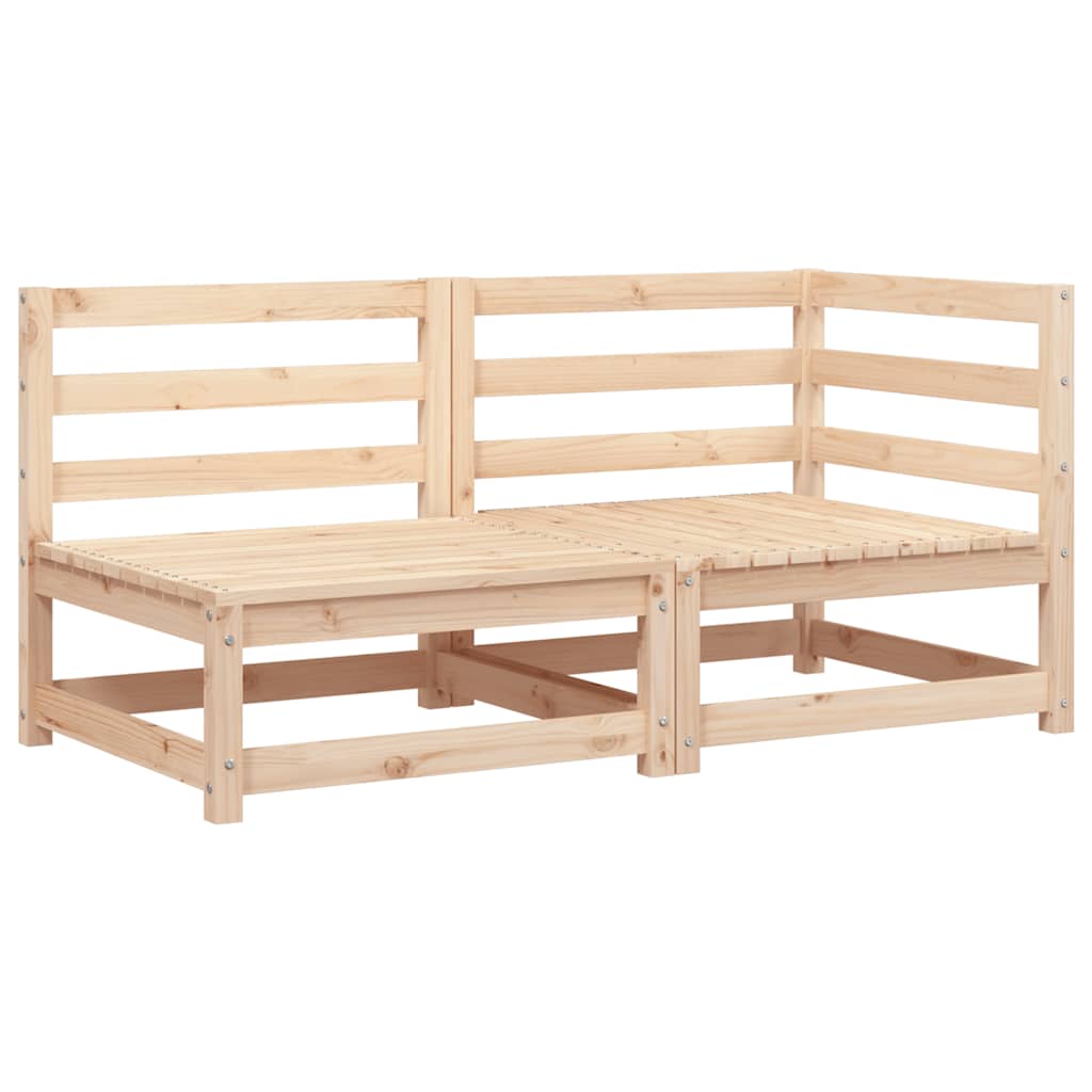 Garden Sofa 2-Seater Solid Wood Pine
