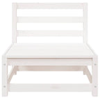 Garden Sofa 2-Seater White Solid Wood Pine