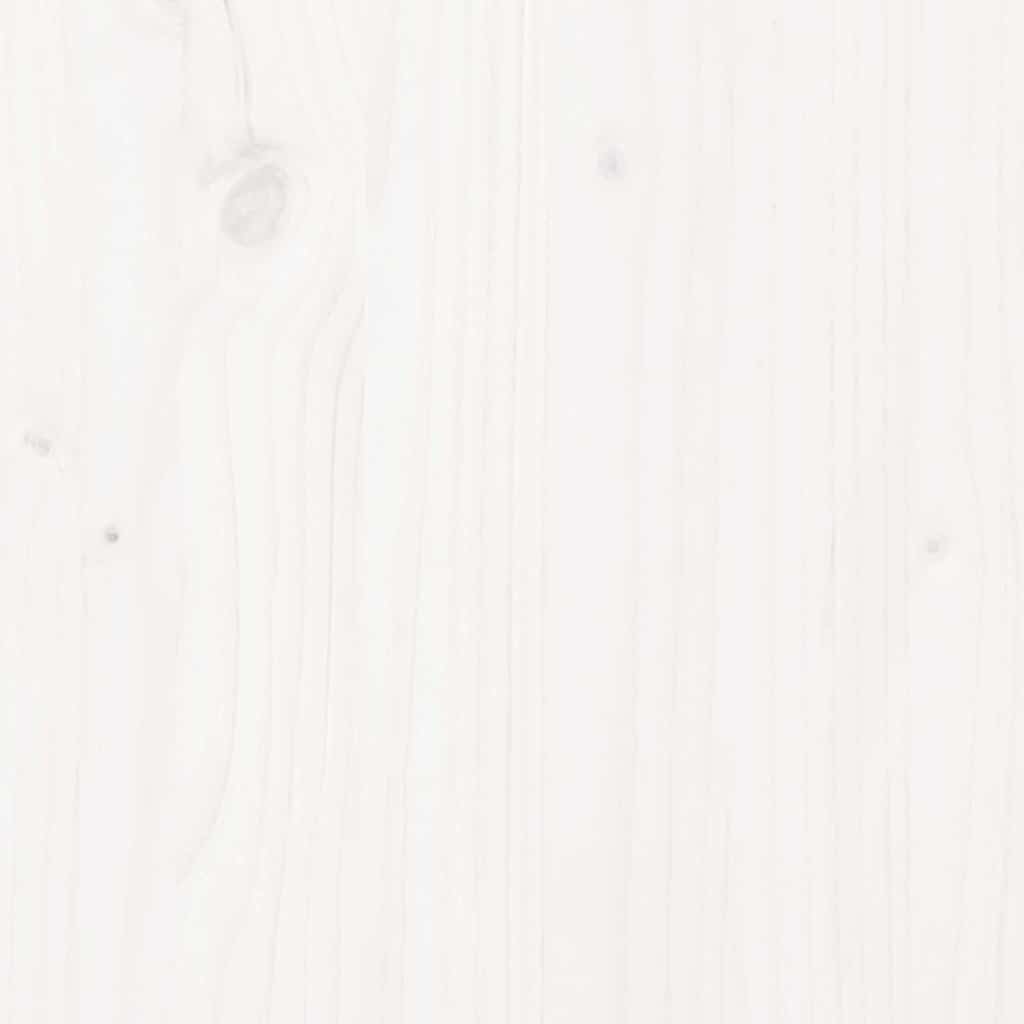 Garden Sofa 2-Seater White Solid Wood Pine