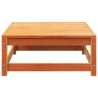 Garden Sofa Armless with Footstool Wax Brown Solid Wood Pine