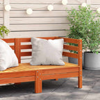 Garden Sofa Corner Wax Brown Solid Wood Pine