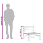 Garden Sofas Armless 4 pcs Wax Brown Solid Wood Pine