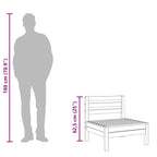 Garden Sofas Armless 4 pcs Impregnated Wood Pine