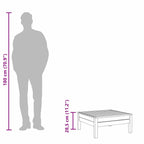 Garden Footstool Solid Wood Pine