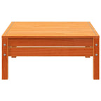 Garden Footstool Wax Brown Solid Wood Pine