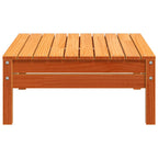Garden Footstool Wax Brown Solid Wood Pine