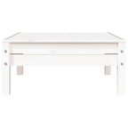 Garden Sofa 3-Seater White Solid Wood Pine