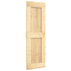 Sliding Door with Hardware Set 70x210 cm Solid Wood Pine