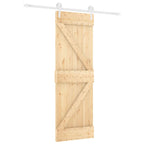 Sliding Door with Hardware Set 70x210 cm Solid Wood Pine