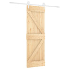 Sliding Door with Hardware Set 70x210 cm Solid Wood Pine