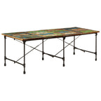 Dining Table 220x90x77 cm Solid Wood Reclaimed