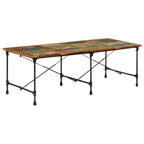Dining Table 220x90x77 cm Solid Wood Reclaimed
