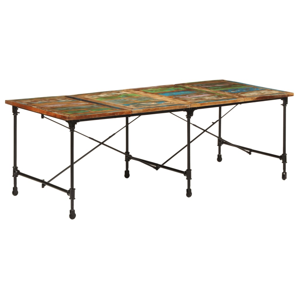Dining Table 220x90x77 cm Solid Wood Reclaimed