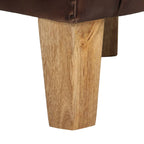 Tub Chair Dark Brown Real Leather