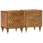 Bedside Cabinets 2 pcs 40x33x46 cm Solid Wood Mango