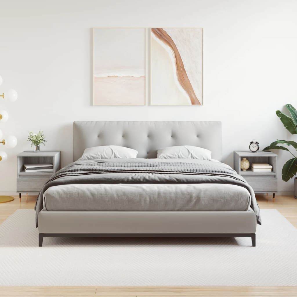 Bedside Cabinets 2 pcs Grey Sonoma 40x35x50 cm Engineered Wood