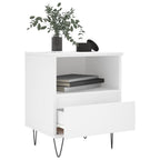Bedside Cabinets 2 pcs White 40x35x50 cm Engineered Wood