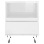 Bedside Cabinet High Gloss White 40x35x50 cm Engineered Wood