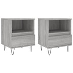 Bedside Cabinets 2 pcs Grey Sonoma 40x35x50 cm Engineered Wood